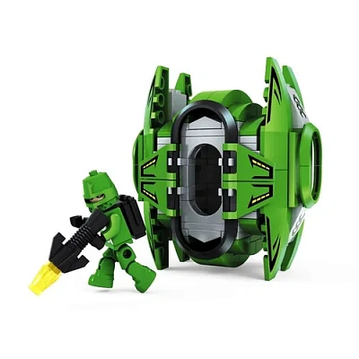 Конструктор пластмассовый AUSINI, "Космос: Зелёный модуль" (142 дет., фигурка)