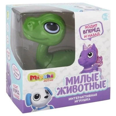 Интерактивная игрушка Mioshi Active «Милые животные: Динозаврик» (13 см, свет, звук)