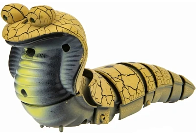 1TOY RoboLife Игрушка Робо-Змейка на ИК (песочная) (3хAG13 входят в компл), ИК-пульт 