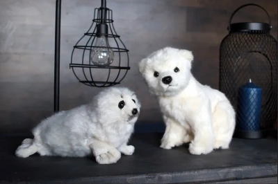 Медвежонок белый, 24 см