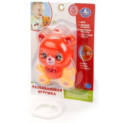 УМКА Игрушка музыкальная «Мишка» с мех.заводом на блистере 11х9см.