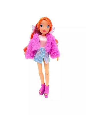 Шарнирная кукла Winx Club "Fashion" Блум с крыльями и аксессуарами (6 шт.),  24 см,
