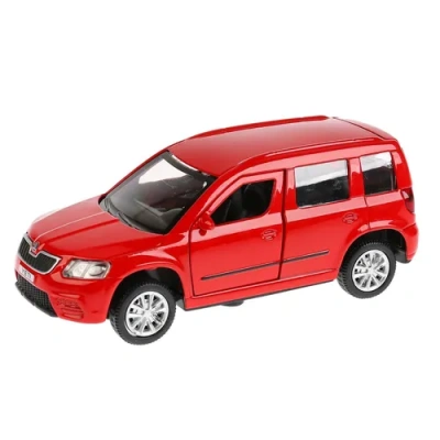 Машина металл «SKODA YETI», длина 12см, открыв. двери, инерц, красный, в кор. Технопарк