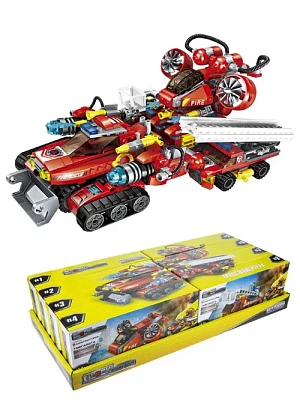 1TOY Blockformers конструктор "Трансфайертрак" 8 шт. в д/б, коробка