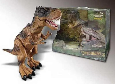 Динозавр на р/у "Тиранозавр Рекс/ Спинозавр", пускает пар, звуковые и световые эффекты, 2 вида в асс