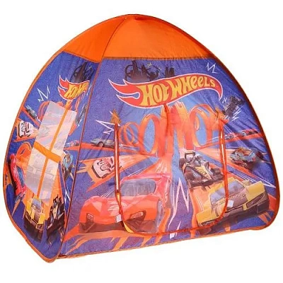 Палатка детская игровая Хот Вилс с тоннелем, 87x95x95,46x100см, в сумке Играем вместе