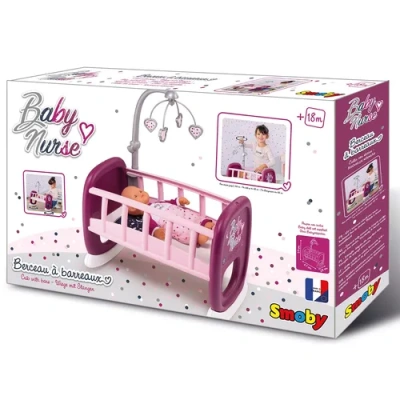 Колыбель для пупса с мобилем Baby Nurse Smoby