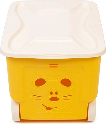 Детский ящик на колесах Lalababy Play with Me 50 л желтый