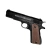 Пистолет (п) металл., съемный магазин, с пульками C8 в кор.