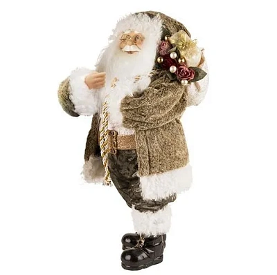Новый Год Дед Мороз Maxitoys в Мягкой Шубке с Мешком, 32см
