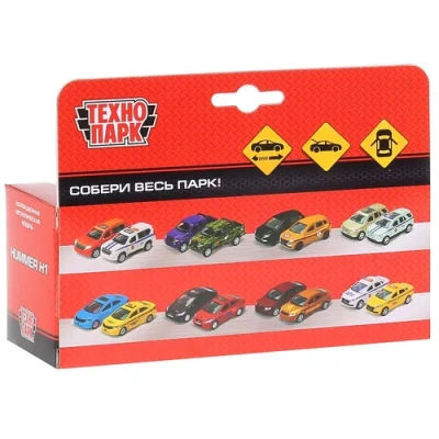 Машина металл Hummer H1 пикап военный 12см, открыв. двери, инерц. в кор. Технопарк