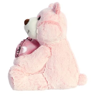 AURORA Игрушка мягкая Медведь Большое сердце роз. 30 см