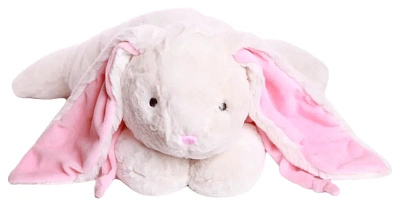 Кролик 45 см белый/розовый, Lapkin