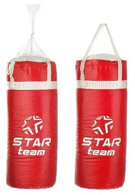 Боксерская груша "STAR TEAM" цвет красный, вес 7,5 кг, в сетке 60 см