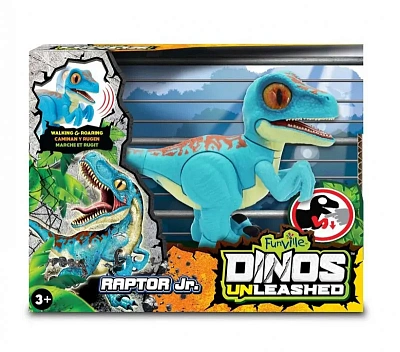 Игрушка Dino Uleashed динозавр Раптор со звуковыми эффектами и электромехан.