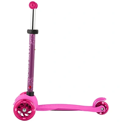 Maxiscoo Самокат с лыжами 3-х колесный, Серия "Baby" Розовый