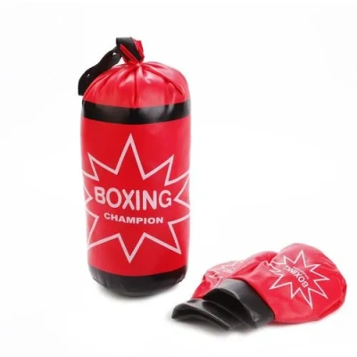 Набор для бокса (грушка+перчатки) в сетке 15*14*31см.
