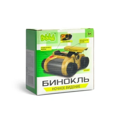 Игрушка бинокль Bebelot «Ночное видение» (12х11 см, зум 6х, фонарик, на ремешке)