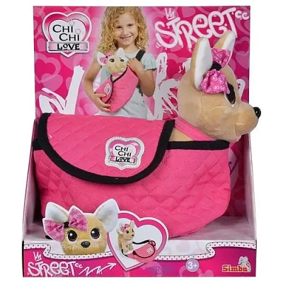 Плюшевая собачка Chi-Chi Love "Стрит стайл" с поясной сумочкой Simba