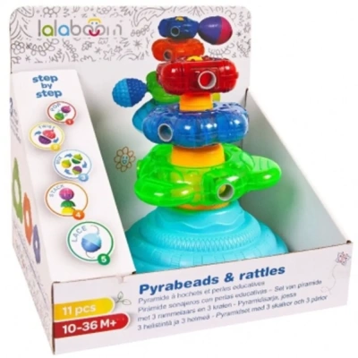 Игрушка развивающая «Lalaboom», пирамида с аксессуарами, 11 предметов