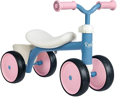 Самый первый детский беговел с 4-мя бесшумными колесами (EVA) розовый Smoby