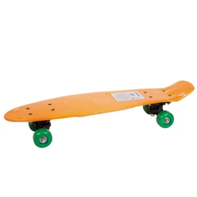 Пенни борд Zilmer «Ракета-М» (55x15 см, PVC колёса 50х30 мм, мет. подшип., до 40 кг, оранжевый)