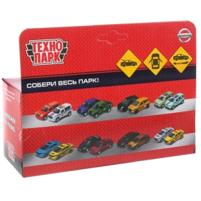 ТМ Технопарк. Машина металл «NISSAN X-TRAIL» 12см, открыв. двери, инерц, ЧЕРНЫЙ. 