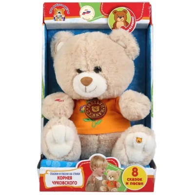 Мульти Пульти Мягкая игрушка Стихи и песни К.Чуковского «Мишка» 25 см