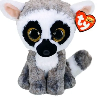 Игрушка мягконабивная Лемур LINUS, серии "Beanie Boo's" 15см,