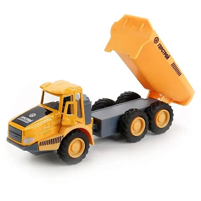 ТМ ТЕХНОПАРК. МЕТАЛЛ КАРЬЕРНЫЙ САМОСВАЛ 15СМ, ОТКРЫВ.ДВЕРЬ, ПОДВИЖ. ДЕТ., ИНЕРЦ.