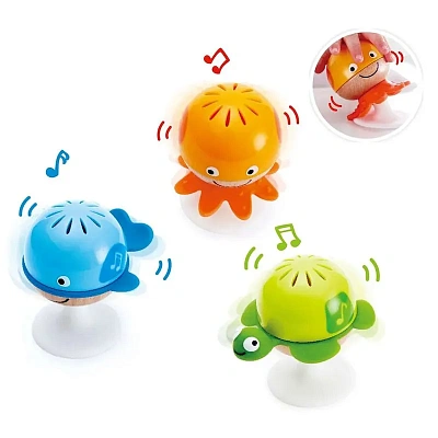 Игрушки для малышей набор погремушек "Морские друзья", 3 предмета