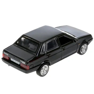 Машина металл LADA-21099 «СПУТНИК» 12 см, двери, багаж, инерц, черный, кор