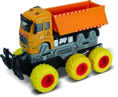 Строительная техника с краш-эффектом, кабина die-cast, фрикционная, 6*6, 1:43 Funky toys