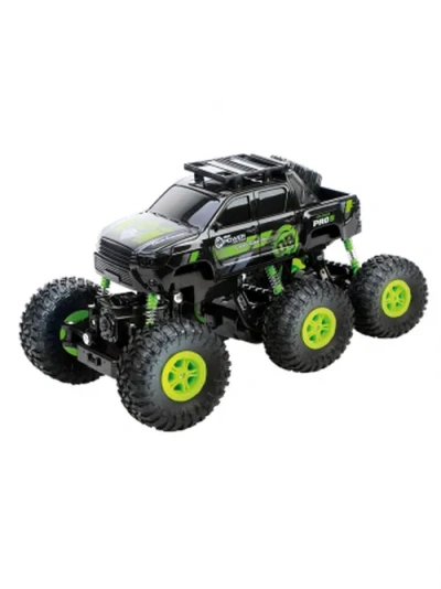Трехосный краулер р/у, аккум., 4WD, 6 колес, черн.-зел.