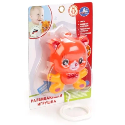 УМКА Игрушка музыкальная «Мишка» с мех.заводом на блистере 11х9см.