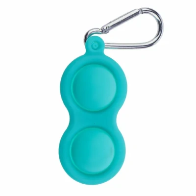 Игрушка-антистресс Simple Dimple 2 кнопки, одноцветный (6 цветов), брелок, 8х3,5 см 