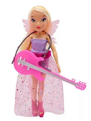 Шарнирная кукла Winx Club "Rock" Стелла с крыльями и аксессуарами (4 шт.), 24 см,