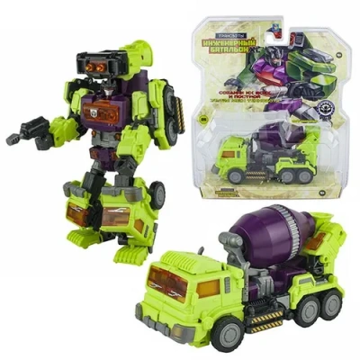 1toy Трансботы «Инженерный батальон XL: Мега Миксербот» (блистер, из 6 шт. собирается большой робот)