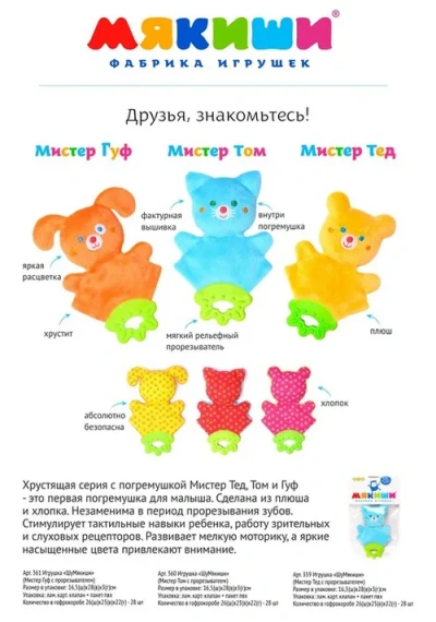 Игрушка «Шумякиши» (мистер Тед с прорезывателем)