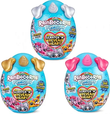 ZURU плюш -сюрприз RainBocoRns  Puppycorn мини в яйце  в ассорт. в комплекте с аксессуарами 