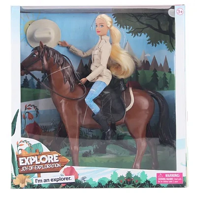 Кукла DEFA & DEFA LUCY "Прогулка с лошадкой" (29 см, шляпа.) 
