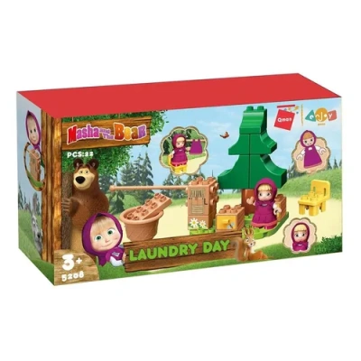 Конструктор QMAN «Маша и Медведь: Домашние дела» (22 дет.)
