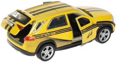 Машина металл MERCEDES-BENZ GLE 2018 СПОРТ 12 см, двер, багаж, желтый, кор. Технопарк