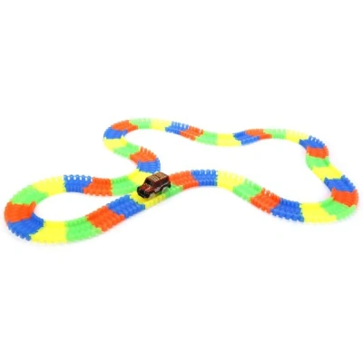 Трек светящийся с машинкой на бат. со светом 27х25х9см.