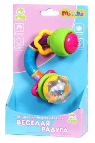 Погремушка-прорезыватель Mioshi «Веселая радуга»