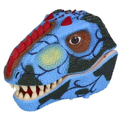 Тираннозавр (Тирекс) серии "Мир динозавров" - Игрушка на руку, парогенератор, синий