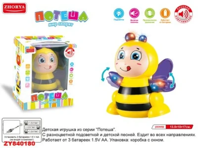 Игрушка на бат. пчелка, свет+звук