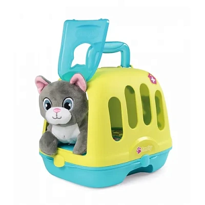 Ветеринарный чемоданчик - переноска с котенком  Smoby