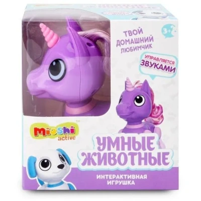 Интерактивная игрушка Mioshi Active «Умные животные: Единорожка»(13 см, упр.звуками)