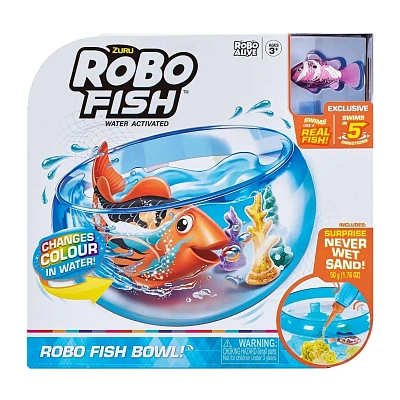 Игровой набор ZURU ROBO ALIVE Robo Fish аквариум с рыбкой, несохнущий  песок